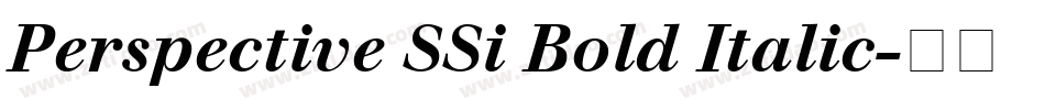 Perspective SSi Bold Italic字体转换